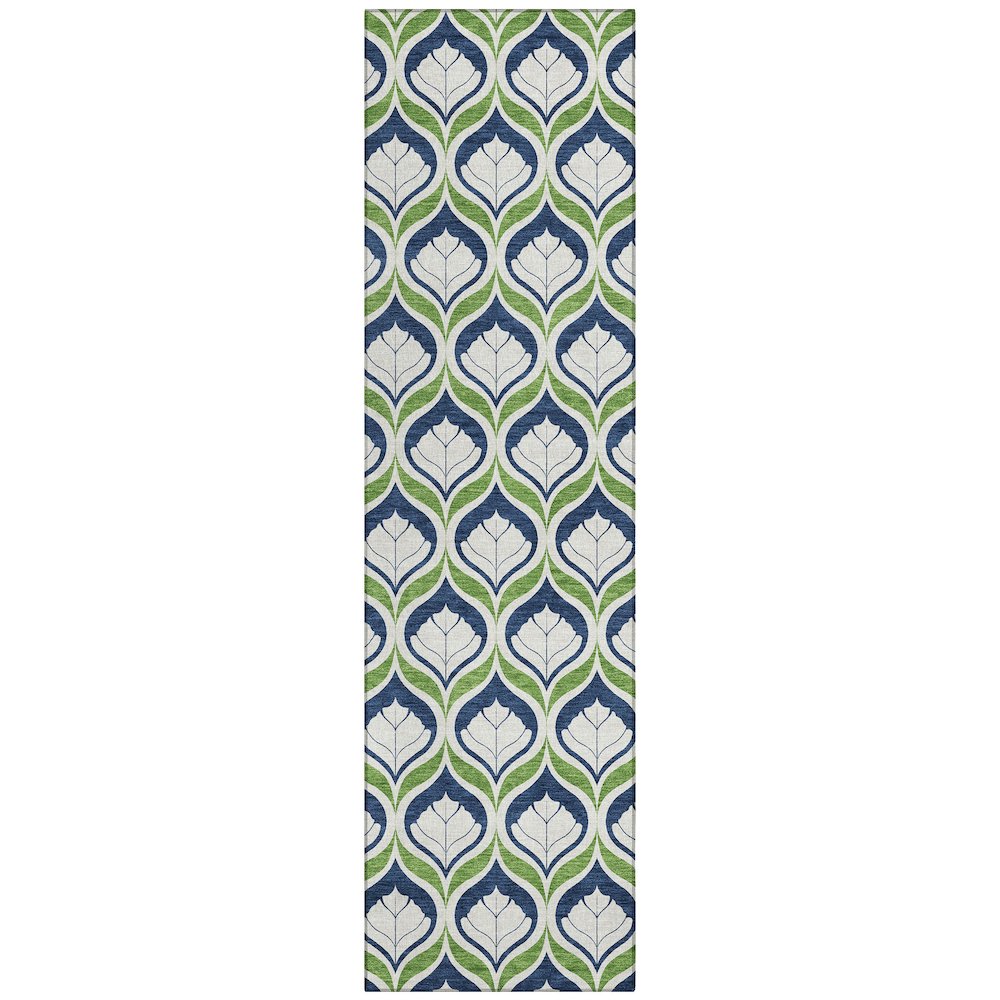 Machine Washable Indoor/Outdoor Chantille ACN2379 Blue 2'3" x 7'6" Runner Rug. Picture 1
