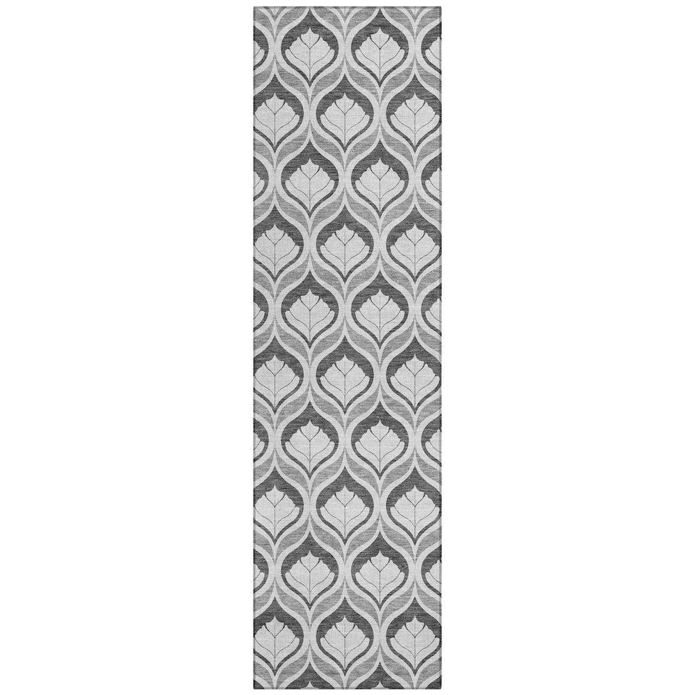 Machine Washable Indoor/Outdoor Chantille ACN2379 Gray 2'3" x 7'6" Runner Rug. Picture 1