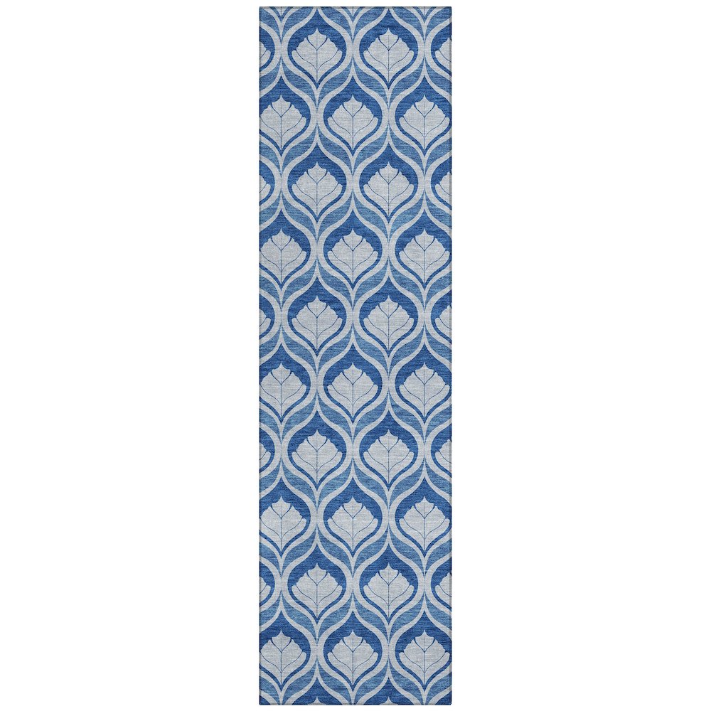 Machine Washable Indoor/Outdoor Chantille ACN2379 Blue 2'3" x 7'6" Runner Rug. Picture 1