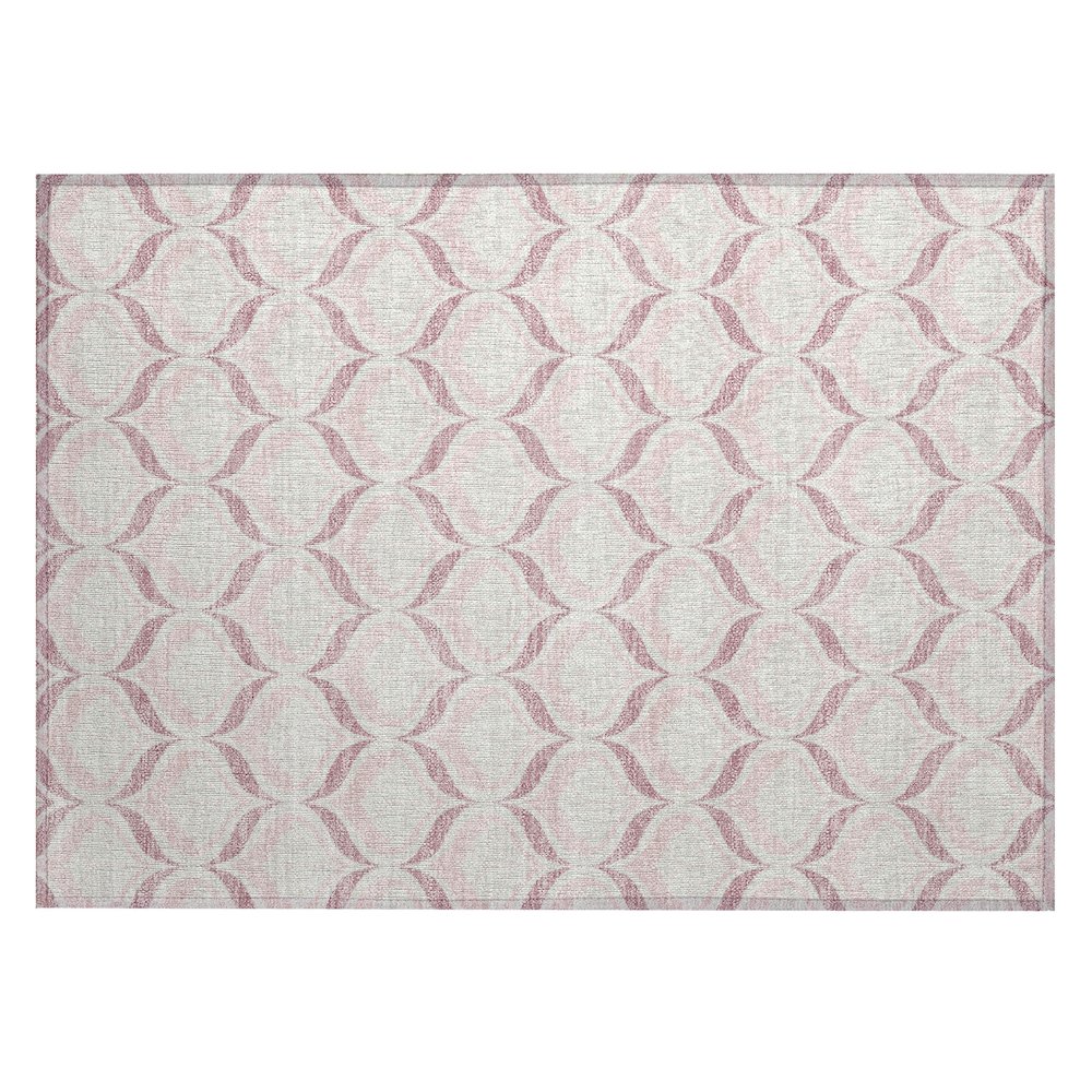 Machine Washable Indoor/Outdoor Chantille ACN2379 Pink 1'8" x 2'6" Rug. Picture 1
