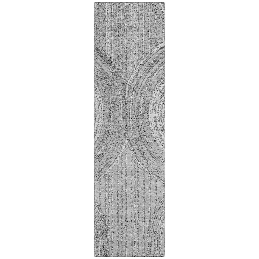 Machine Washable Indoor/Outdoor Chantille ACN2380 Gray 2'3" x 7'6" Runner Rug. Picture 1