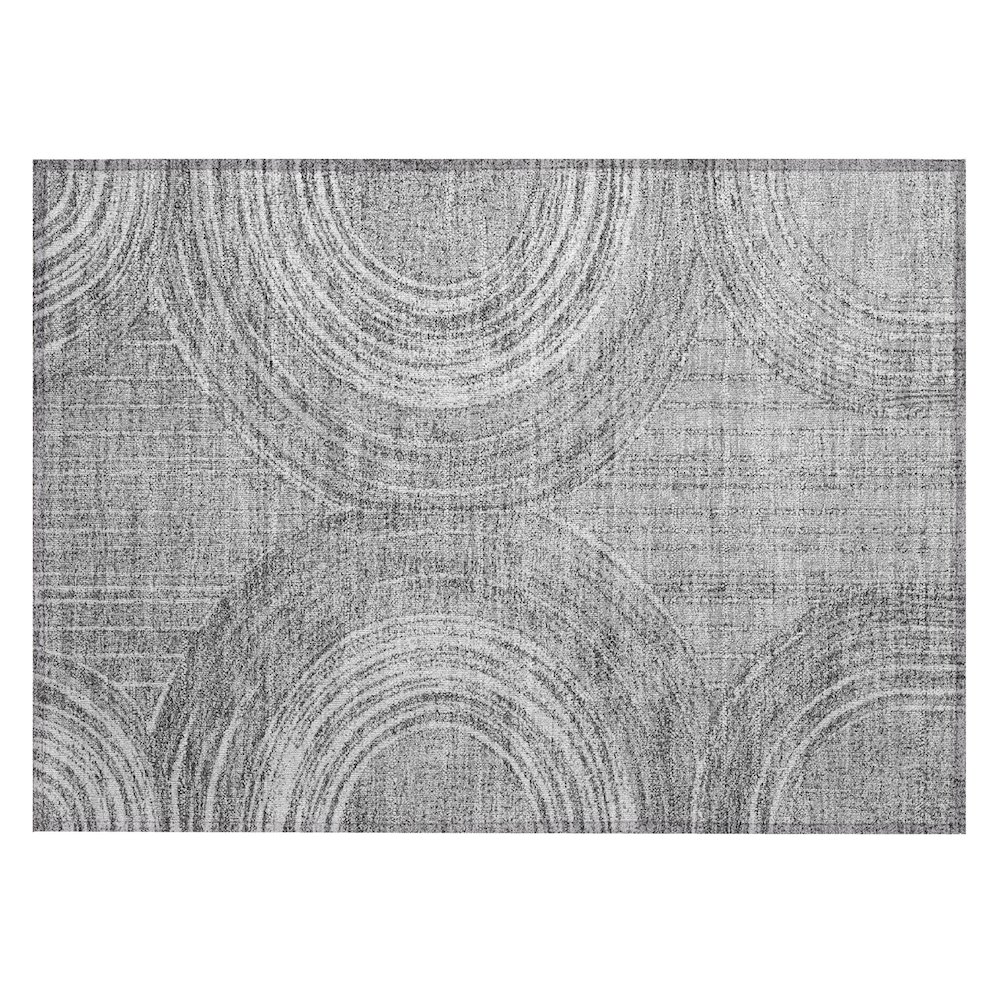 Machine Washable Indoor/Outdoor Chantille ACN2380 Gray 1'8" x 2'6" Rug. Picture 1