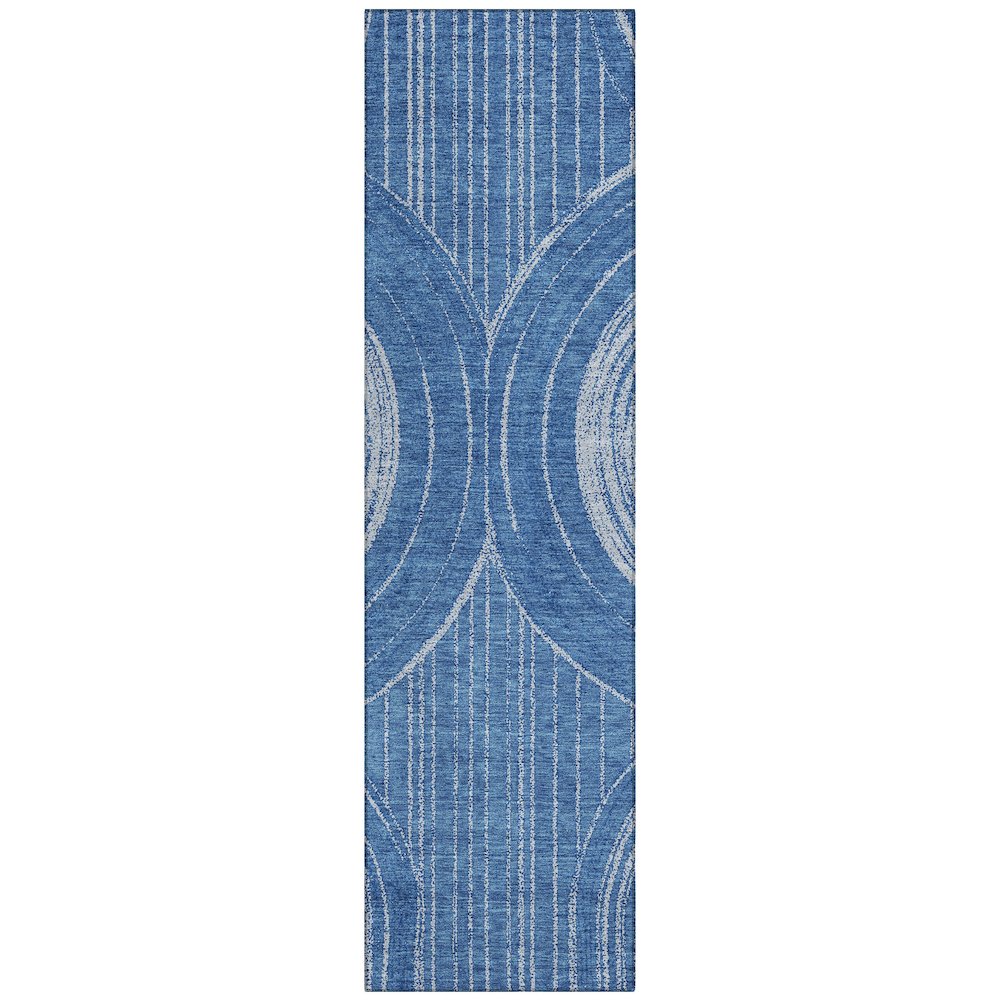 Machine Washable Indoor/Outdoor Chantille ACN2380 Blue 2'3" x 7'6" Runner Rug. Picture 1