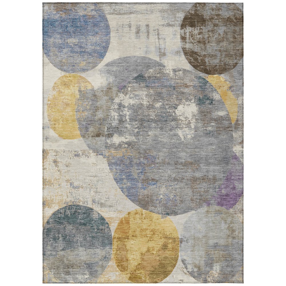 Machine Washable Indoor/Outdoor Chantille ACN2381 Gray 2'6" x 3'10" Rug. Picture 1