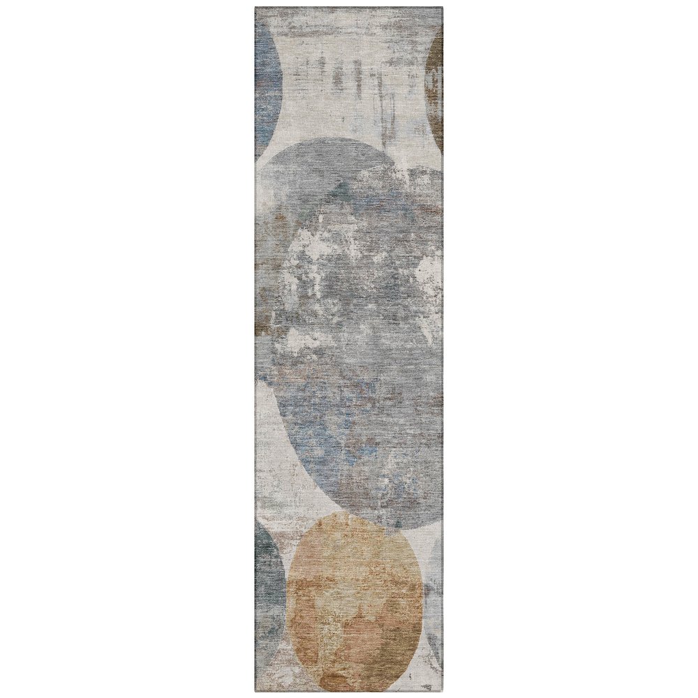 Machine Washable Indoor/Outdoor Chantille ACN2381 Brown 2'3" x 7'6" Runner Rug. Picture 1