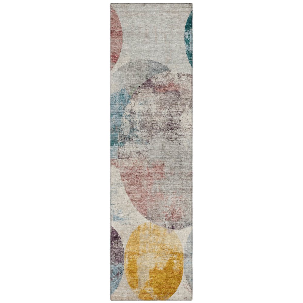 Machine Washable Indoor/Outdoor Chantille ACN2381 Ivory 2'3" x 7'6" Runner Rug. Picture 1