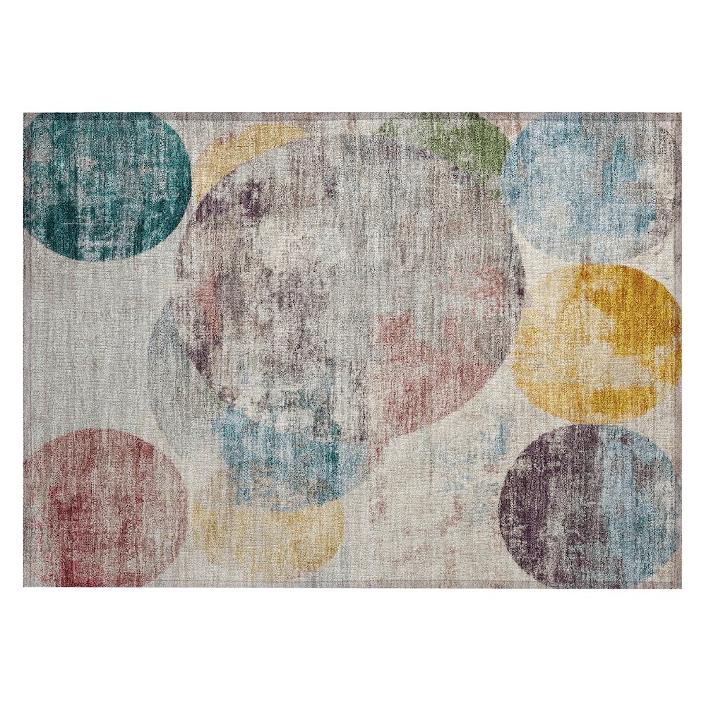 Machine Washable Indoor/Outdoor Chantille ACN2381 Ivory 1'8" x 2'6" Rug. Picture 1