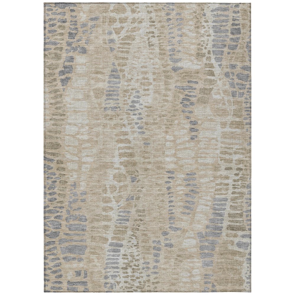 Machine Washable Indoor/Outdoor Chantille ACN2382 Brown 2'6" x 3'10" Rug. Picture 1
