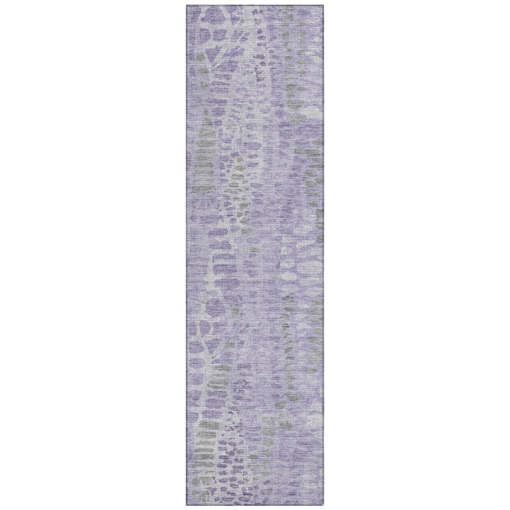 Machine Washable Indoor/Outdoor Chantille ACN2382 Purple 2'3" x 7'6" Runner Rug. Picture 1