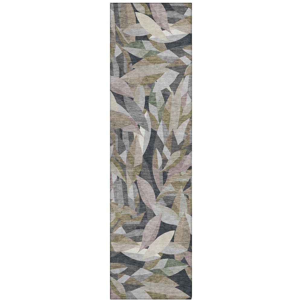 Machine Washable Indoor/Outdoor Chantille ACN2383 Brown 2'3" x 7'6" Runner Rug. Picture 1