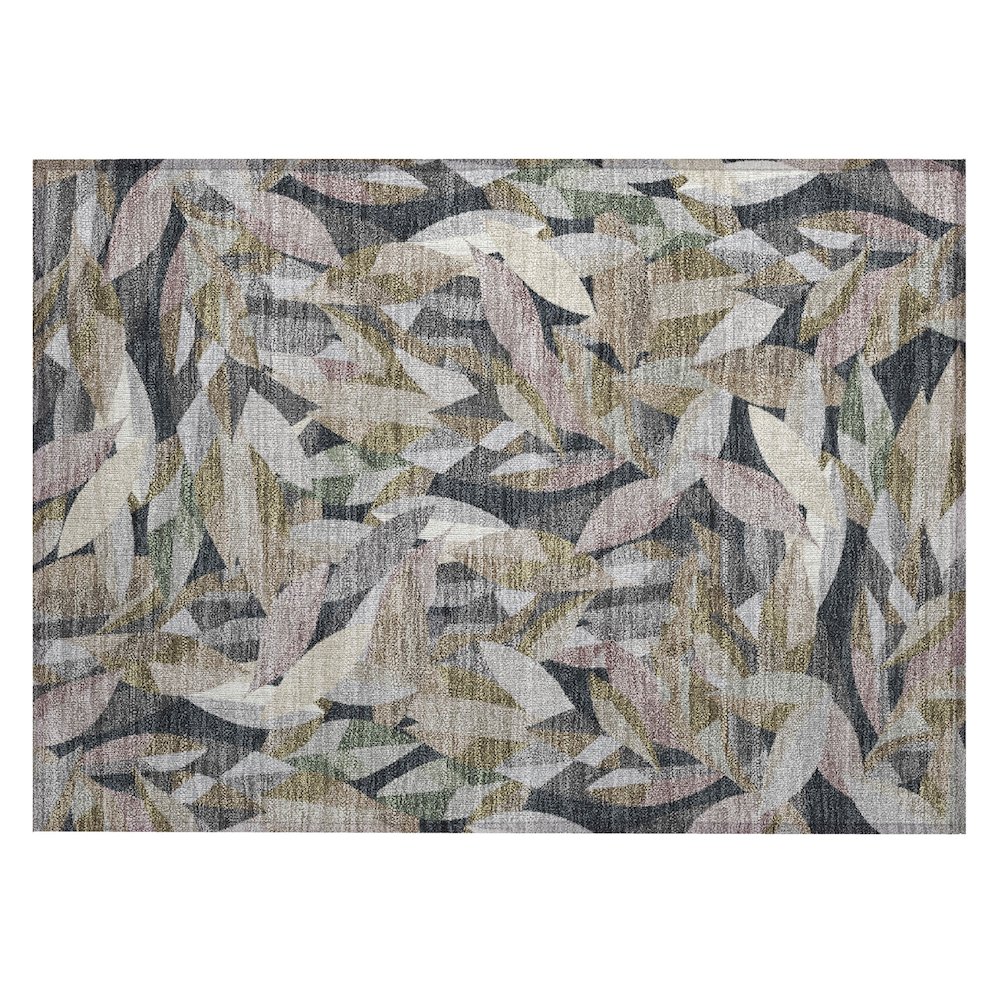 Machine Washable Indoor/Outdoor Chantille ACN2383 Brown 1'8" x 2'6" Rug. Picture 1