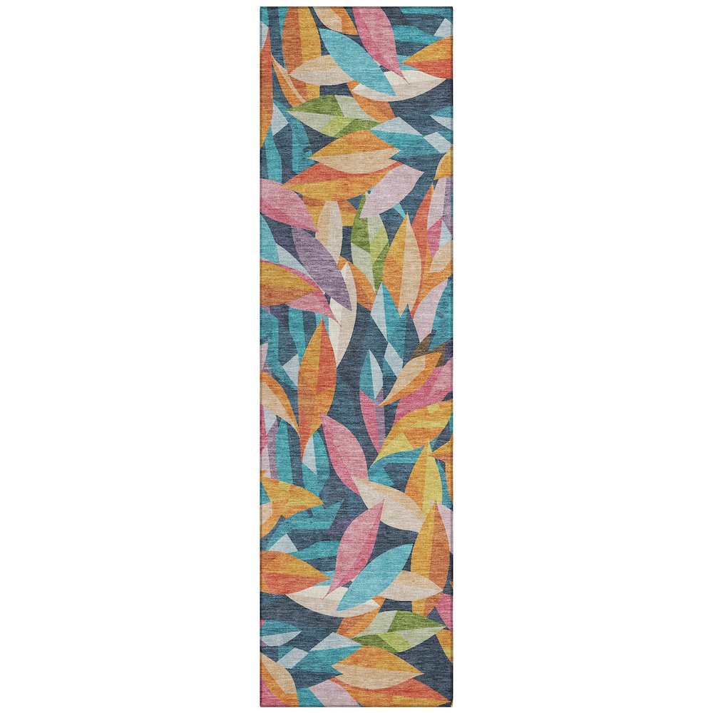 Machine Washable Indoor/Outdoor Chantille ACN2383 Blue 2'3" x 7'6" Runner Rug. Picture 1