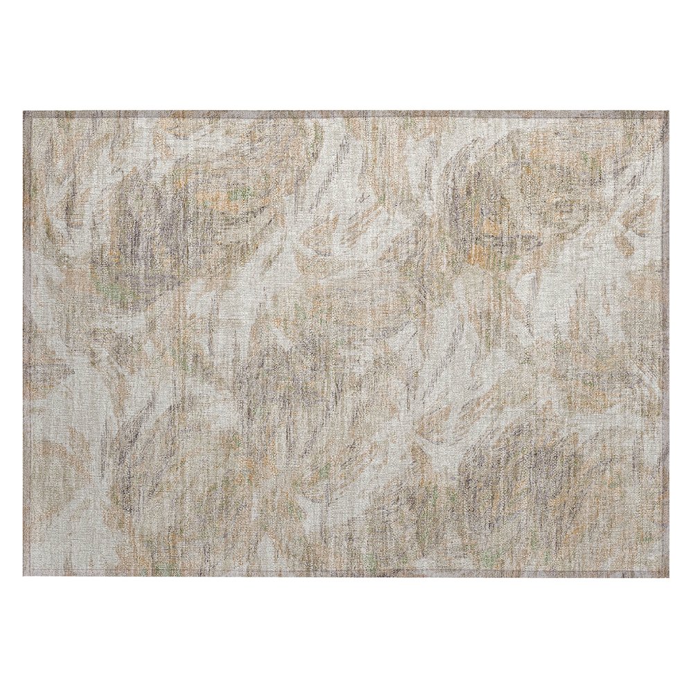 Machine Washable Indoor/Outdoor Chantille ACN2387 Brown 1'8" x 2'6" Rug. Picture 1