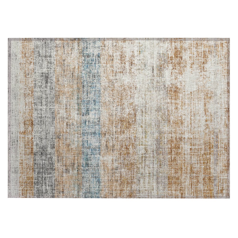Machine Washable Indoor/Outdoor Chantille ACN2388 Orange 1'8" x 2'6" Rug. Picture 1