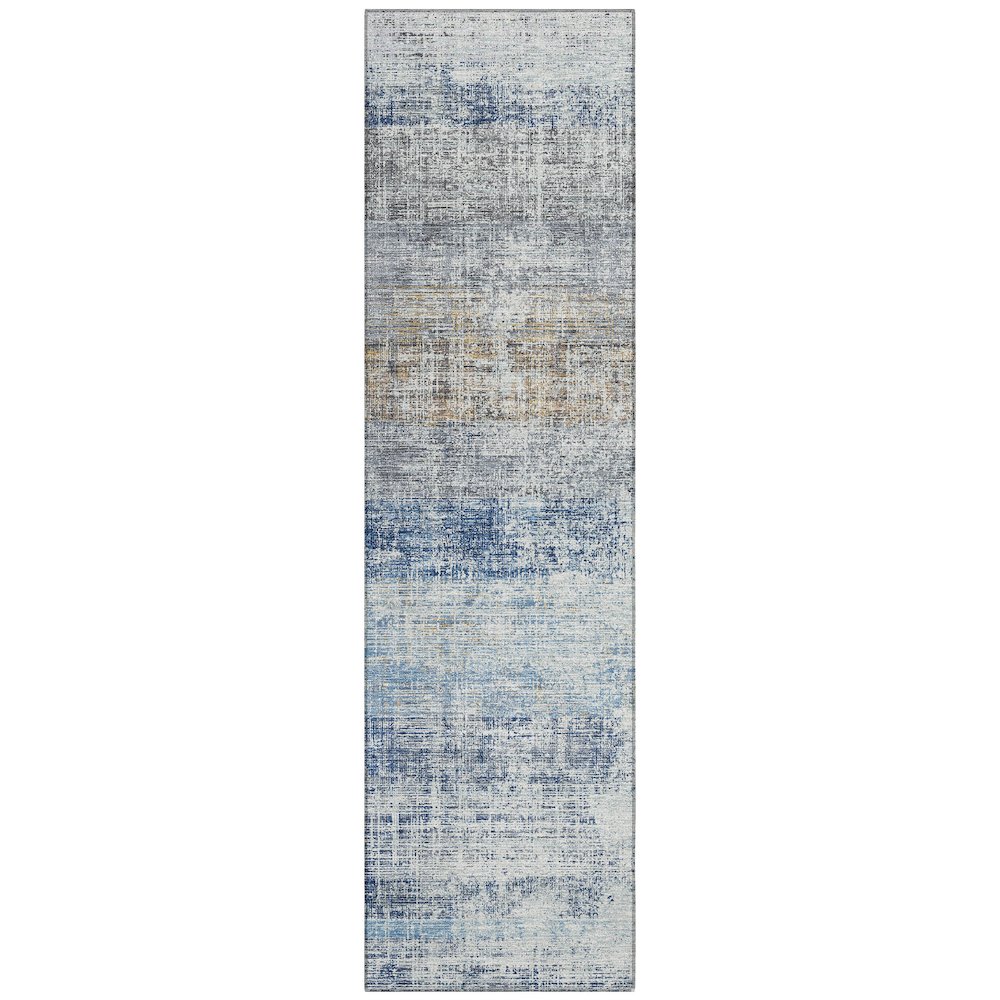 Machine Washable Indoor/Outdoor Chantille ACN2388 Blue 2'3" x 7'6" Runner Rug. Picture 1