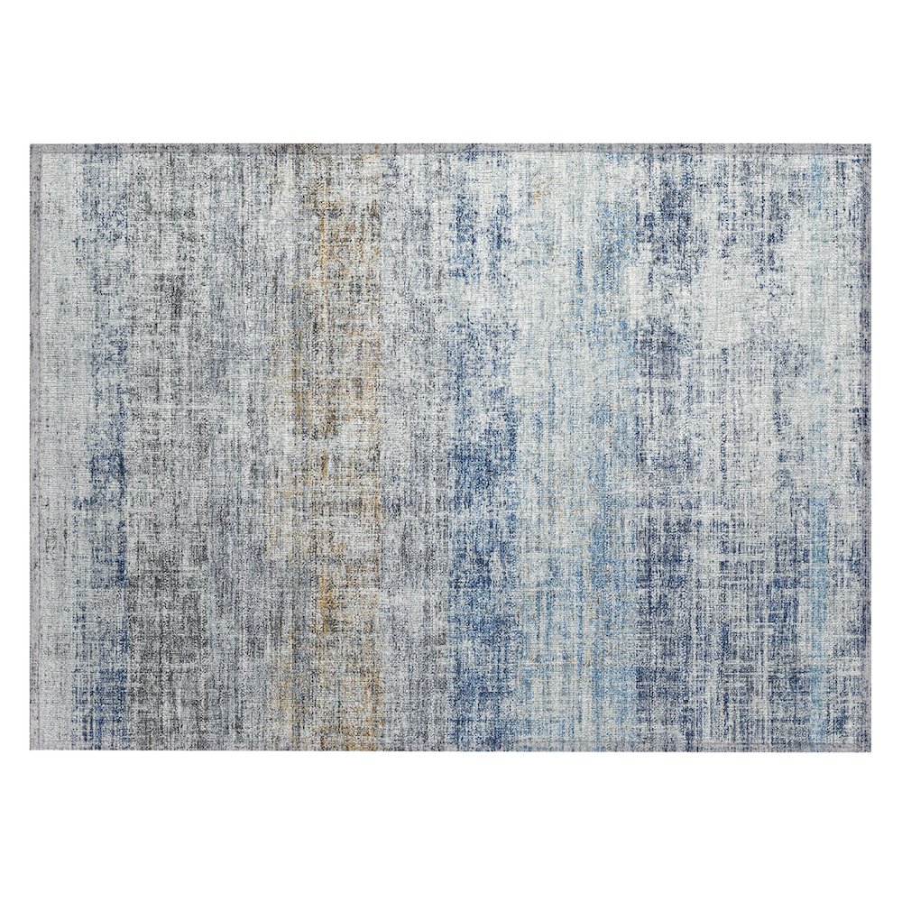 Machine Washable Indoor/Outdoor Chantille ACN2388 Blue 1'8" x 2'6" Rug. Picture 1