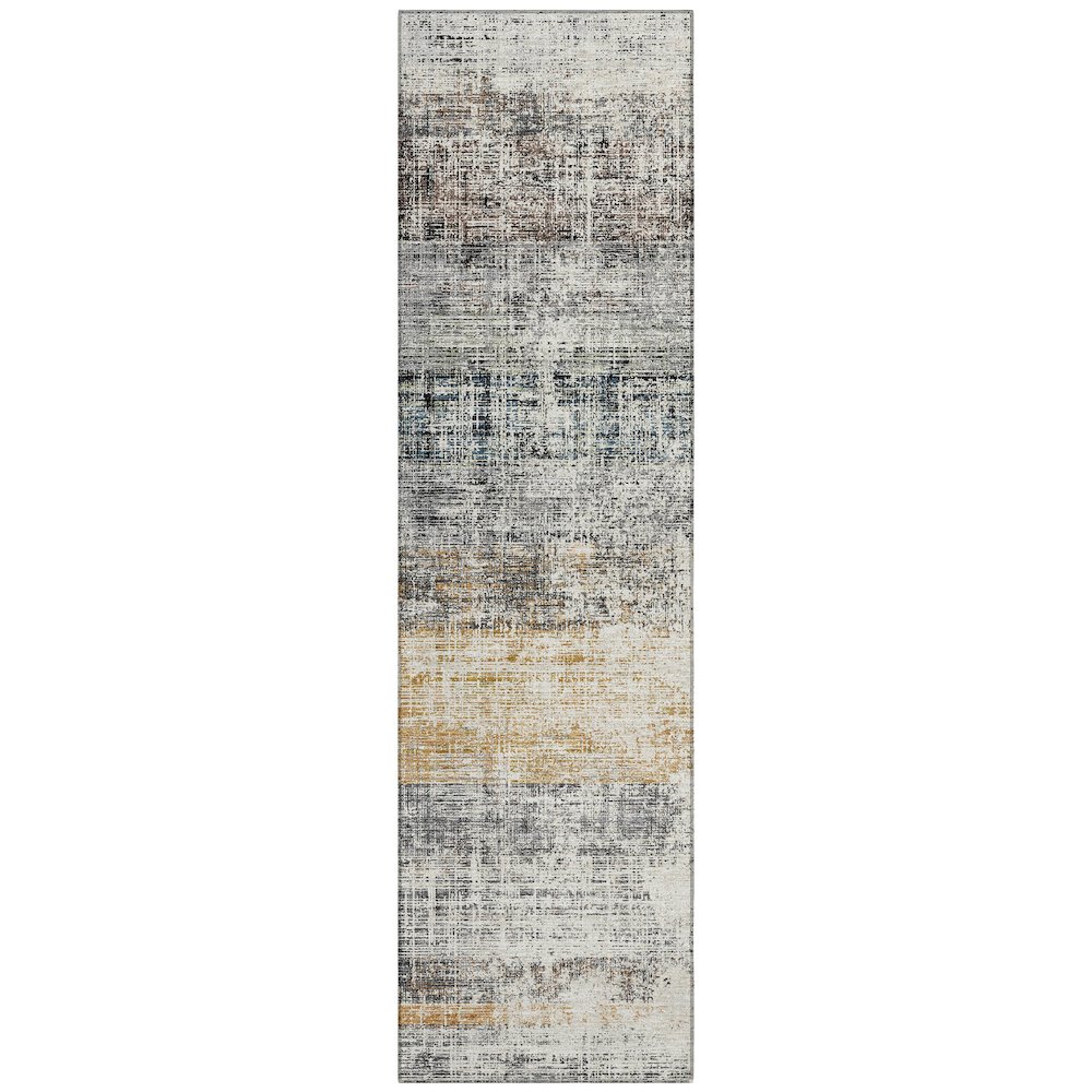 Machine Washable Indoor/Outdoor Chantille ACN2388 Gray 2'3" x 7'6" Runner Rug. Picture 1
