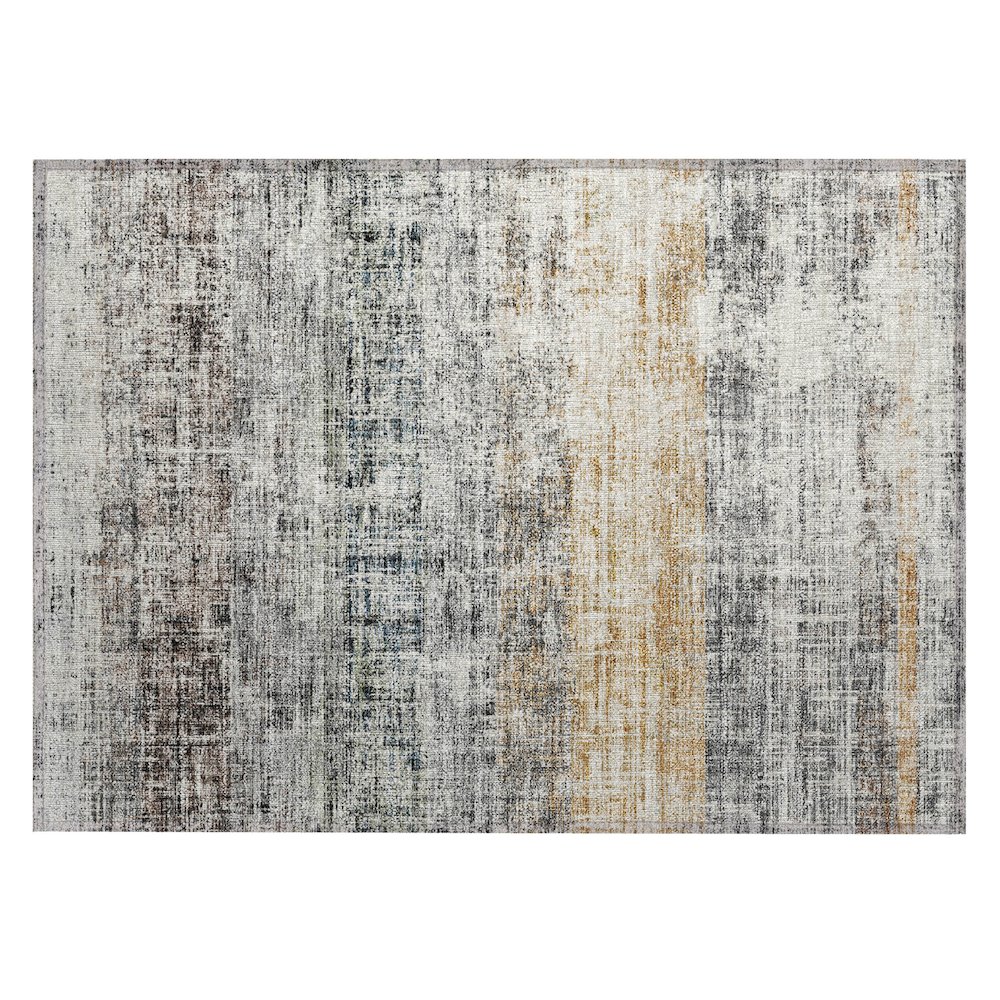 Machine Washable Indoor/Outdoor Chantille ACN2388 Gray 1'8" x 2'6" Rug. Picture 1