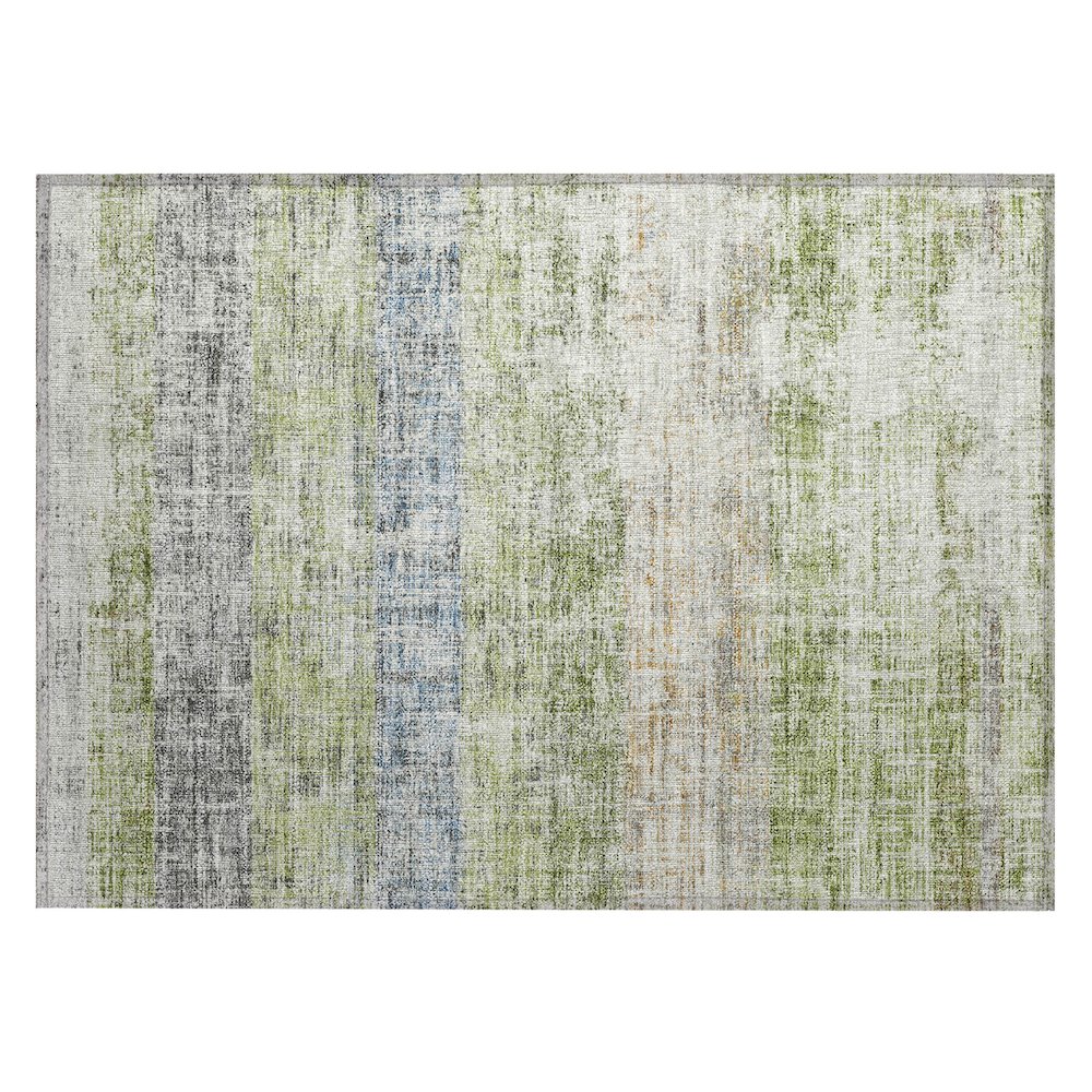 Machine Washable Indoor/Outdoor Chantille ACN2388 Green 1'8" x 2'6" Rug. Picture 1