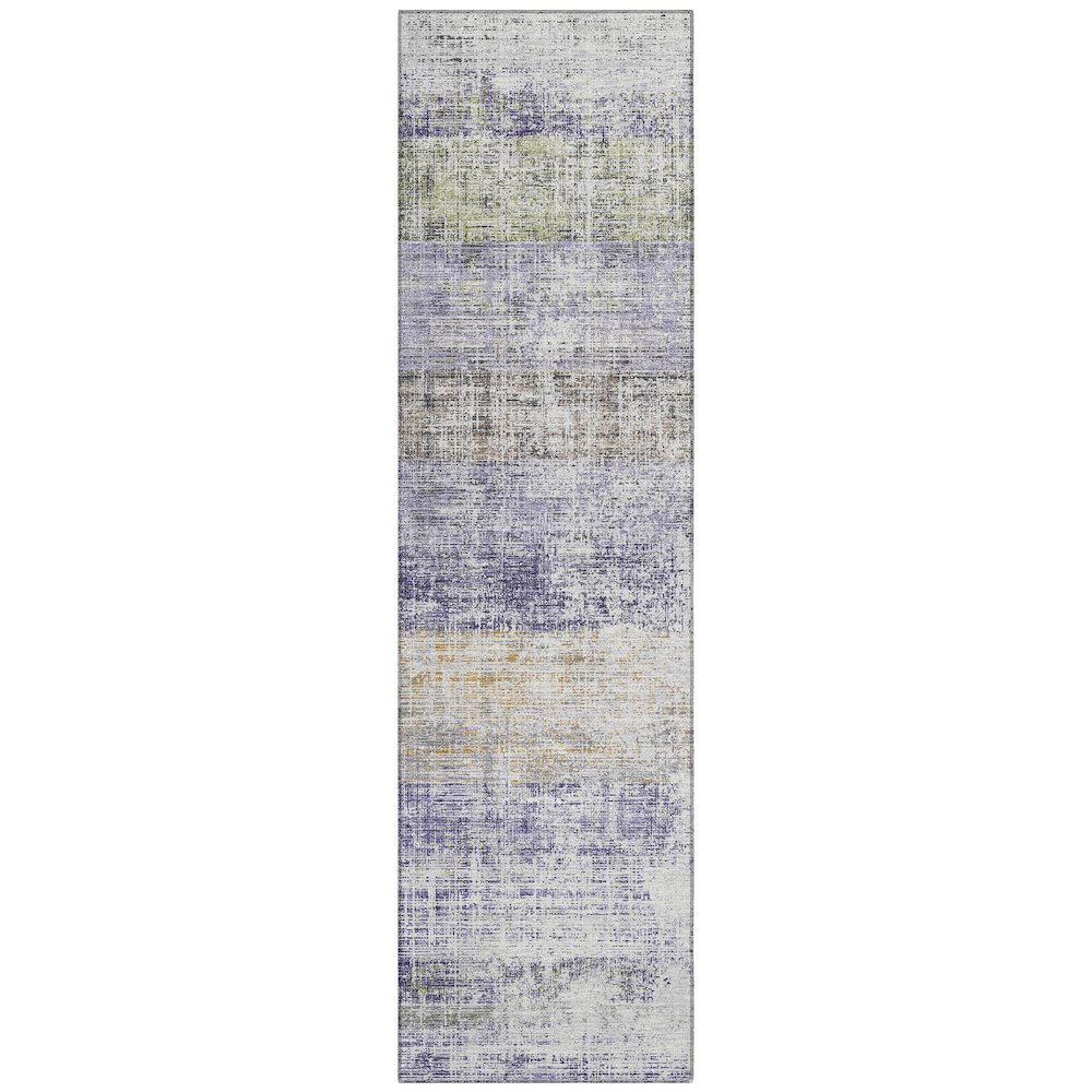 Machine Washable Indoor/Outdoor Chantille ACN2388 Purple 2'3" x 7'6" Runner Rug. Picture 1
