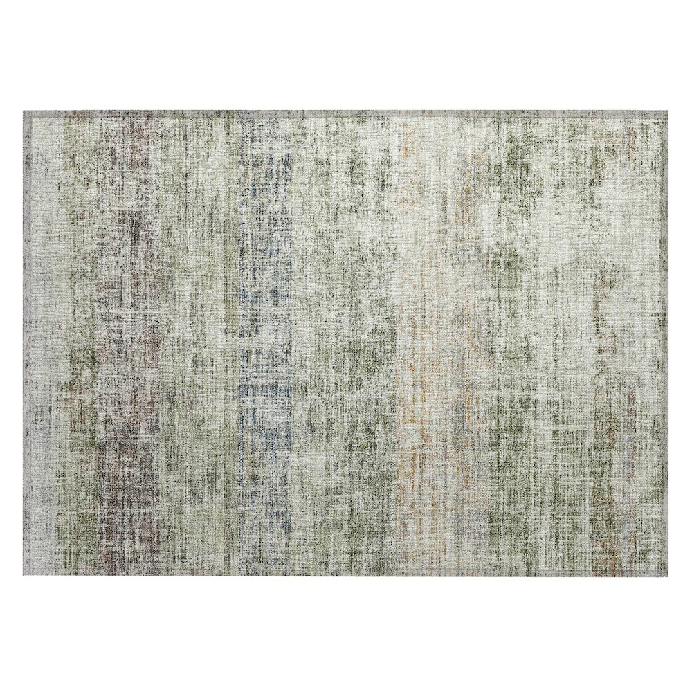 Machine Washable Indoor/Outdoor Chantille ACN2388 Green 1'8" x 2'6" Rug. Picture 1