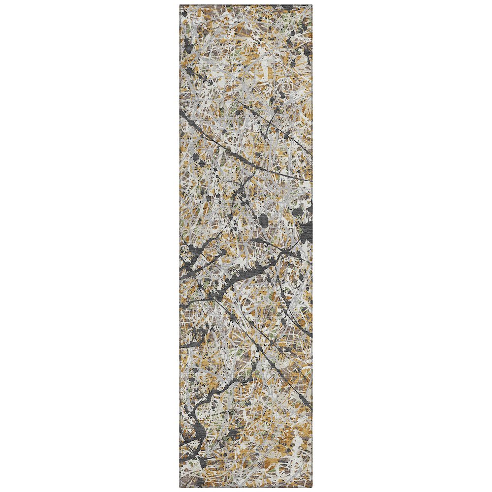 Machine Washable Indoor/Outdoor Chantille ACN2389 Brown 2'3" x 7'6" Runner Rug. Picture 1