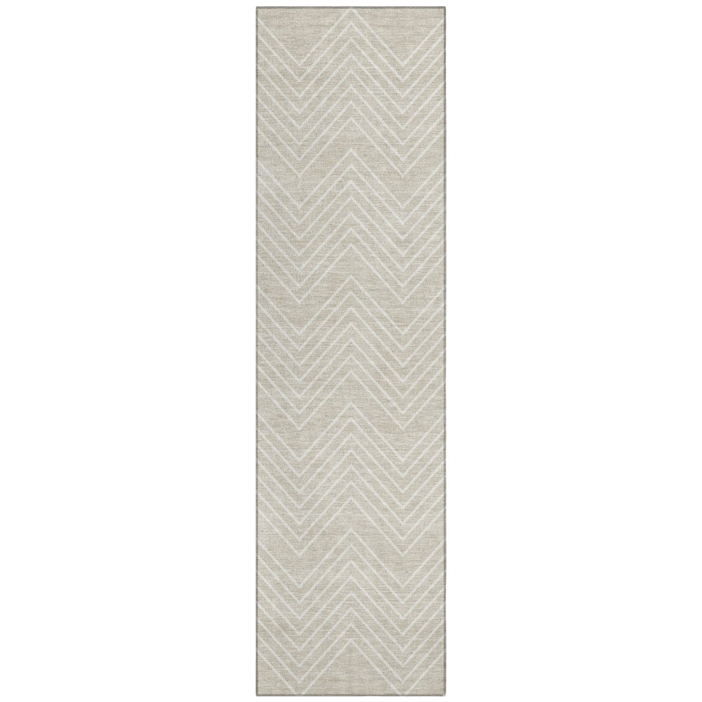 Machine Washable Indoor/Outdoor Chantille ACN2390 Brown 2'3" x 7'6" Runner Rug. Picture 1