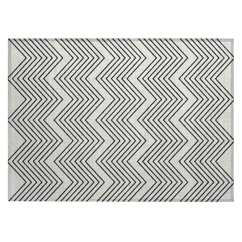 Machine Washable Indoor/Outdoor Chantille ACN2390 Ivory 1'8" x 2'6" Rug. Picture 1