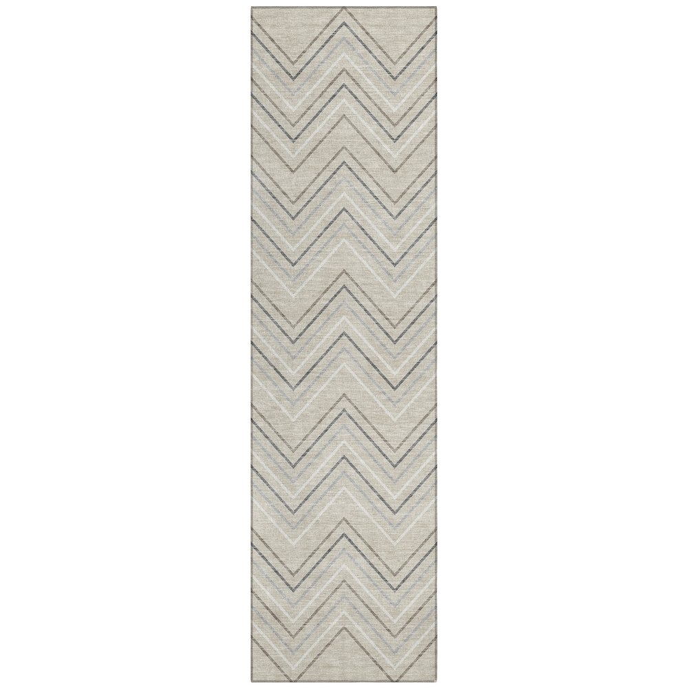 Machine Washable Indoor/Outdoor Chantille ACN2391 Brown 2'3" x 7'6" Runner Rug. Picture 1