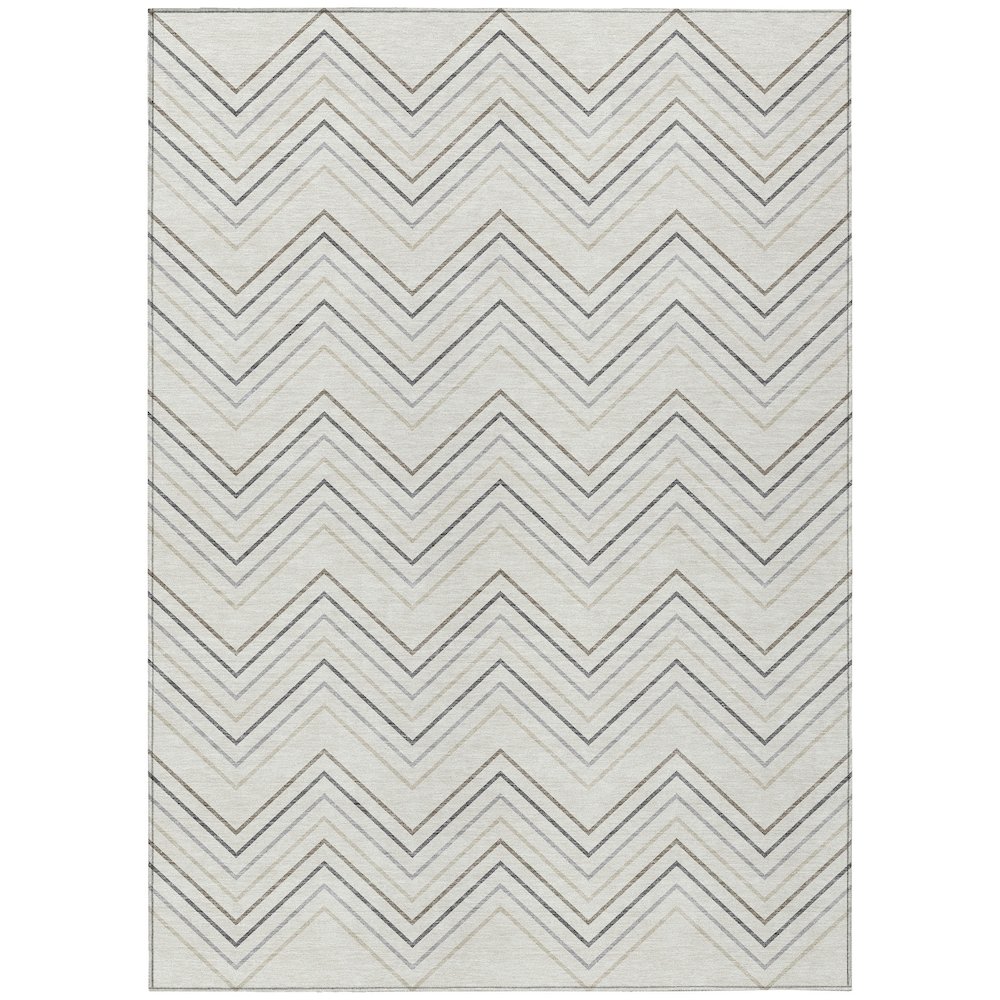 Machine Washable Indoor/Outdoor Chantille ACN2391 Ivory 2'6" x 3'10" Rug. Picture 1