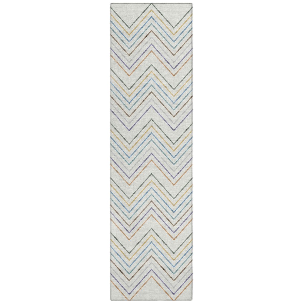 Machine Washable Indoor/Outdoor Chantille ACN2392 Multi 2'3" x 7'6" Runner Rug. Picture 1