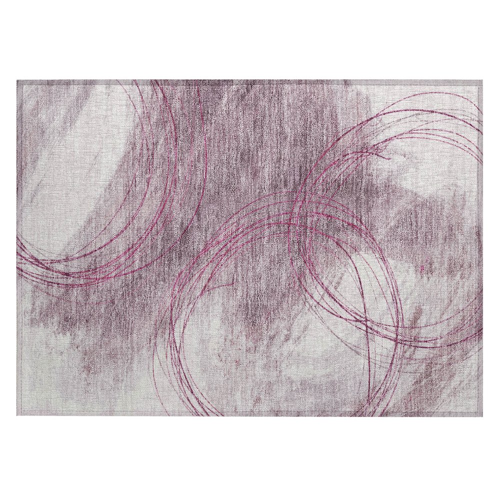 Machine Washable Indoor/Outdoor Chantille ACN2396 Pink 1'8" x 2'6" Rug. Picture 1