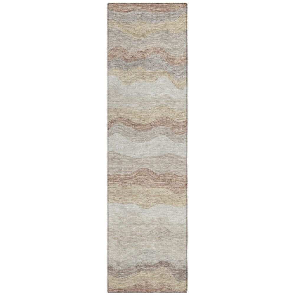 Machine Washable Indoor/Outdoor Chantille ACN2397 Brown 2'3" x 7'6" Runner Rug. Picture 1