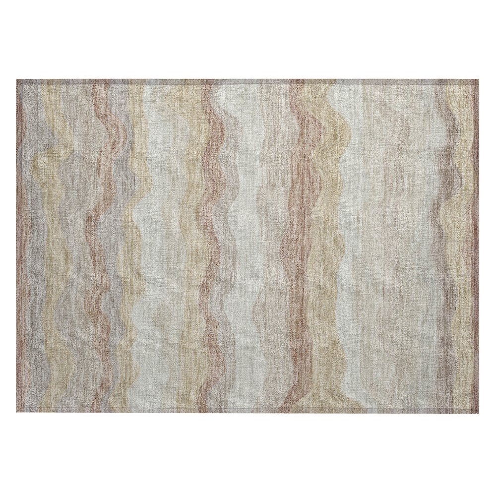 Machine Washable Indoor/Outdoor Chantille ACN2397 Brown 1'8" x 2'6" Rug. Picture 1
