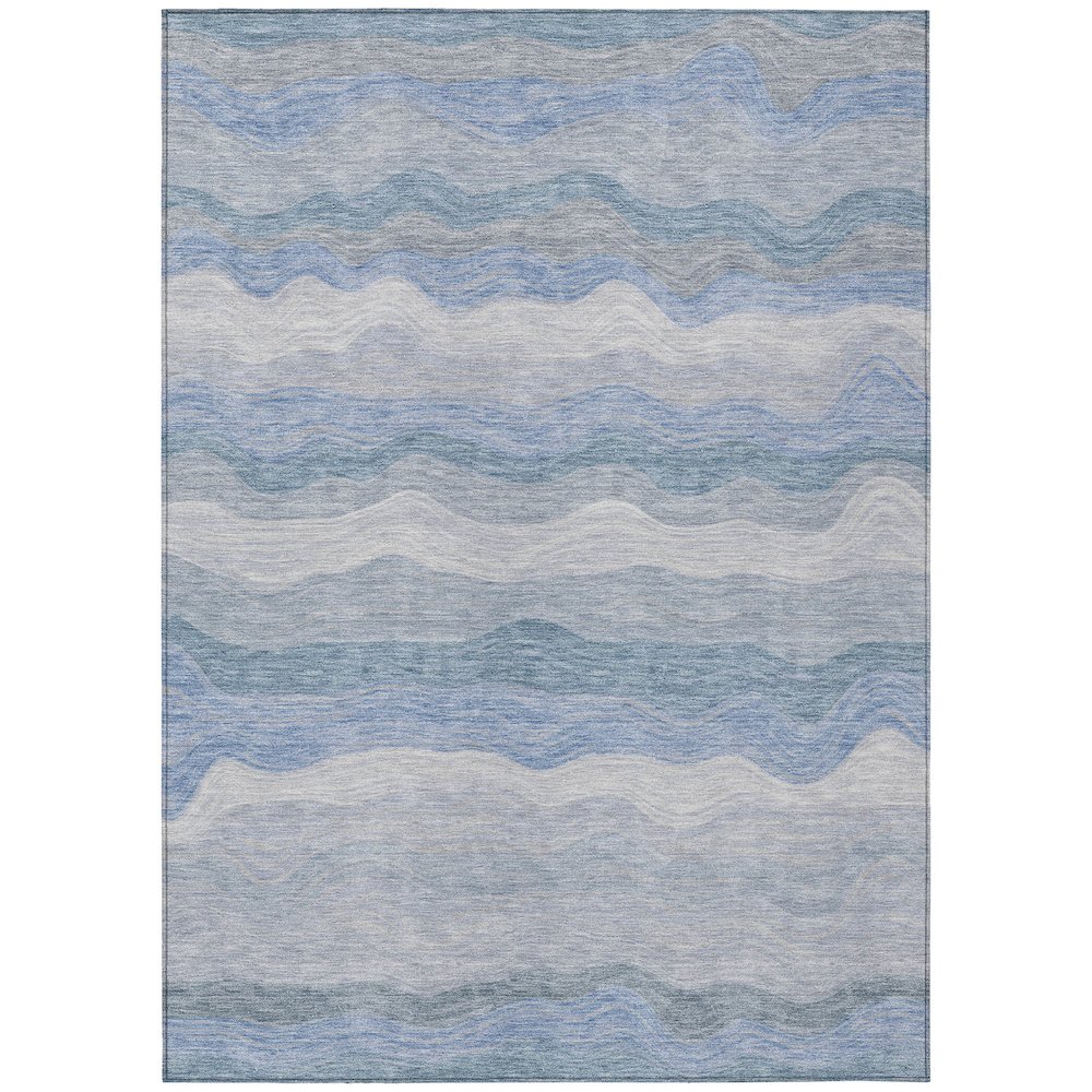 Machine Washable Indoor/Outdoor Chantille ACN2397 Blue 2'6" x 3'10" Rug. Picture 1