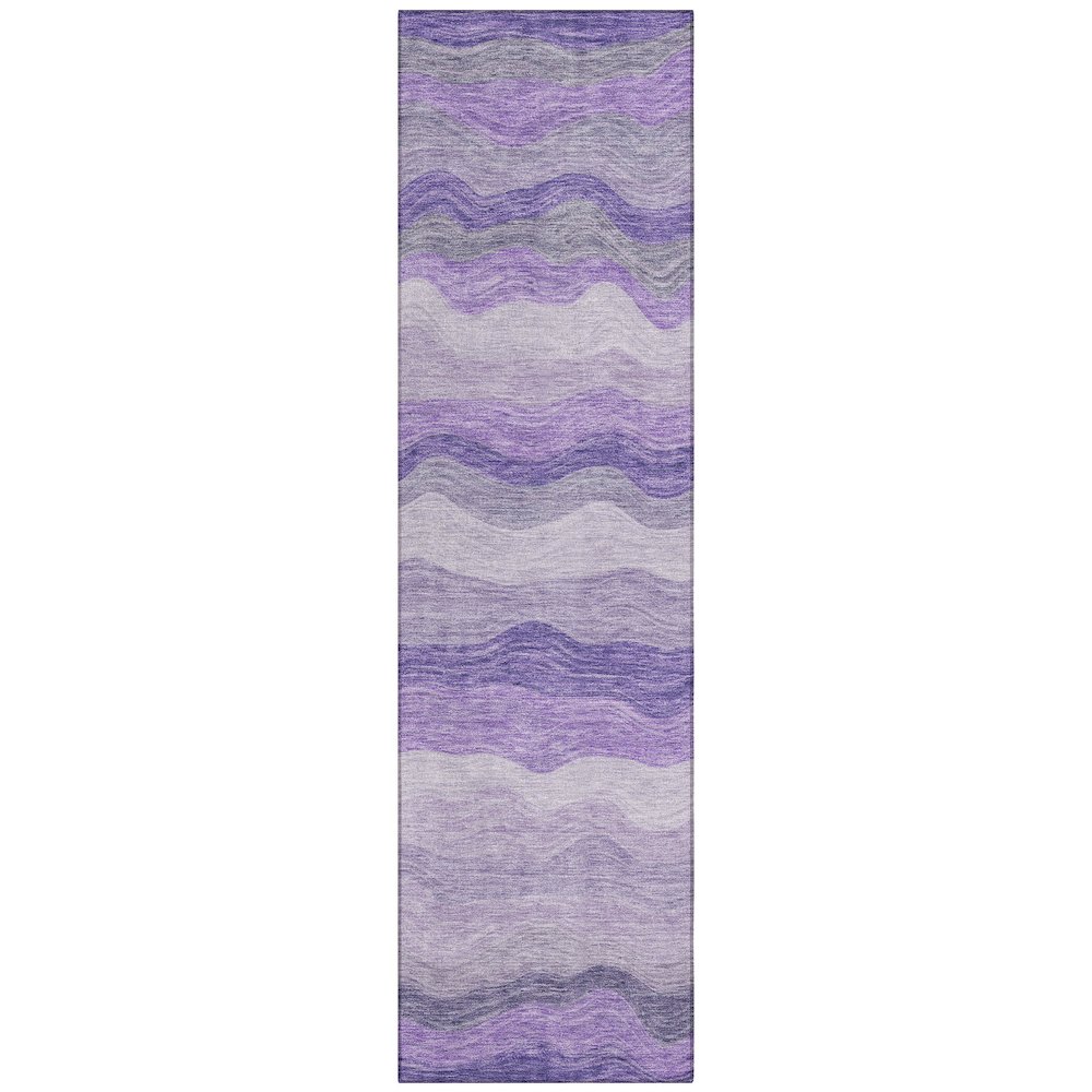 Machine Washable Indoor/Outdoor Chantille ACN2397 Purple 2'3" x 7'6" Runner Rug. Picture 1