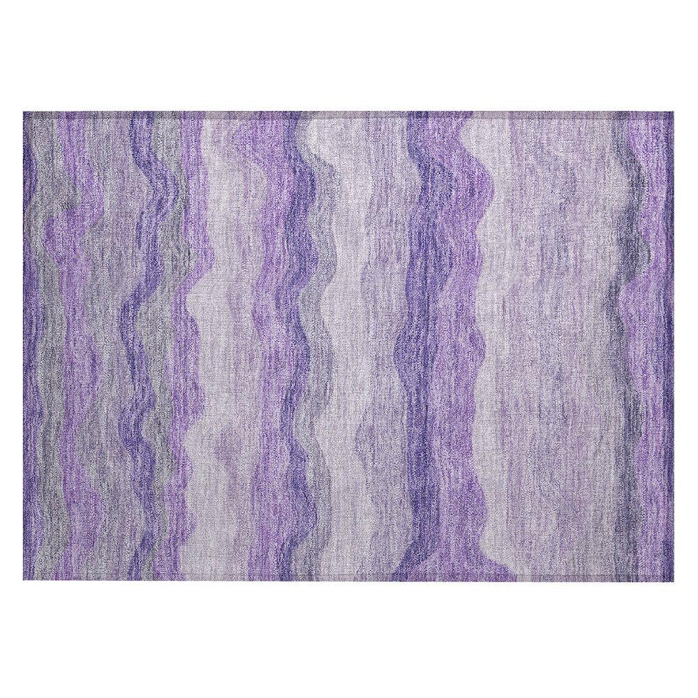 Machine Washable Indoor/Outdoor Chantille ACN2397 Purple 1'8" x 2'6" Rug. Picture 1