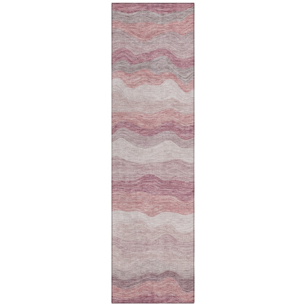 Machine Washable Indoor/Outdoor Chantille ACN2397 Orange 2'3" x 7'6" Runner Rug. Picture 1