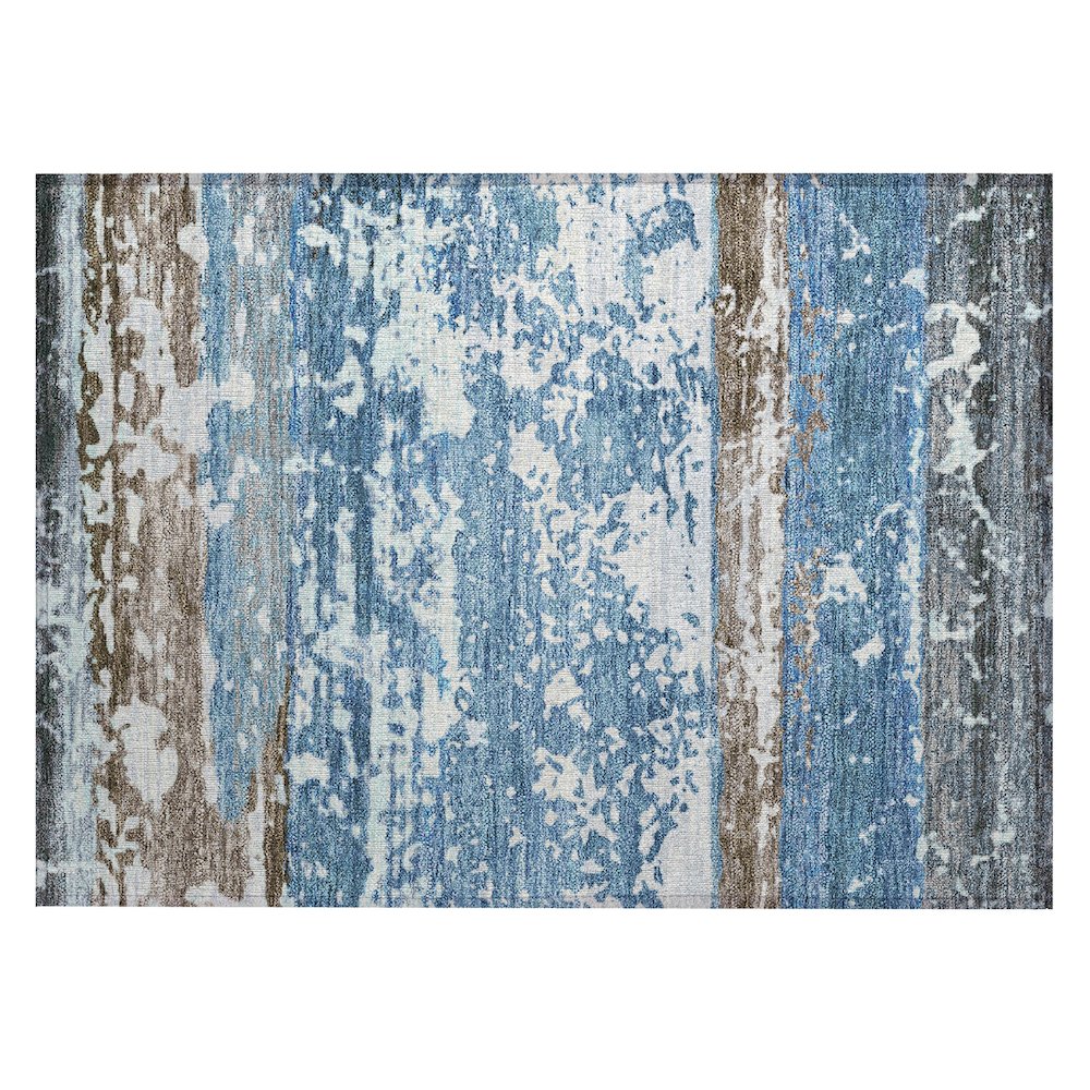 Machine Washable Indoor/Outdoor Chantille ACN2398 Blue 1'8" x 2'6" Rug. Picture 1