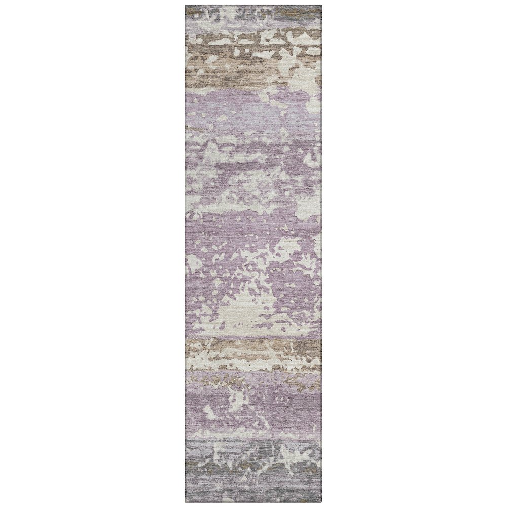 Machine Washable Indoor/Outdoor Chantille ACN2398 Purple 2'3" x 7'6" Runner Rug. Picture 1