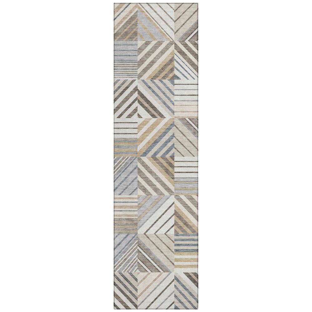 Machine Washable Indoor/Outdoor Chantille ACN2399 Ivory 2'3" x 7'6" Runner Rug. Picture 1
