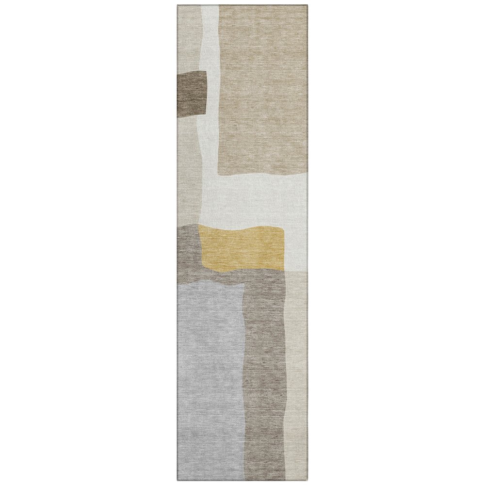 Machine Washable Indoor/Outdoor Chantille ACN2400 Brown 2'3" x 7'6" Runner Rug. Picture 1