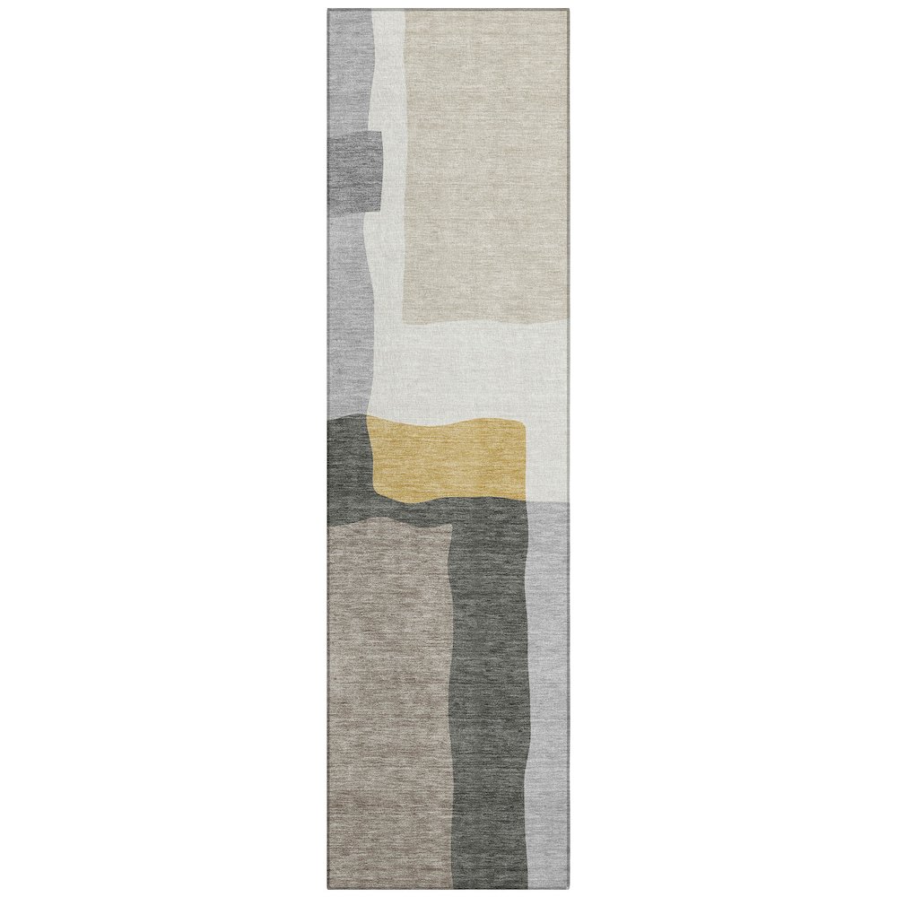 Machine Washable Indoor/Outdoor Chantille ACN2400 Gray 2'3" x 7'6" Runner Rug. Picture 1