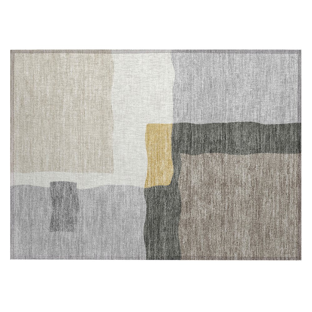Machine Washable Indoor/Outdoor Chantille ACN2400 Gray 1'8" x 2'6" Rug. Picture 1