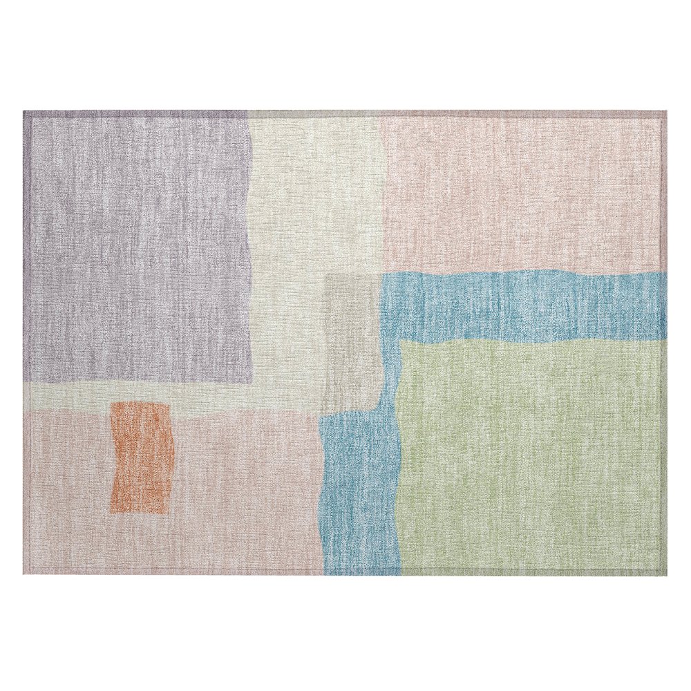 Machine Washable Indoor/Outdoor Chantille ACN2400 Pink 1'8" x 2'6" Rug. Picture 1