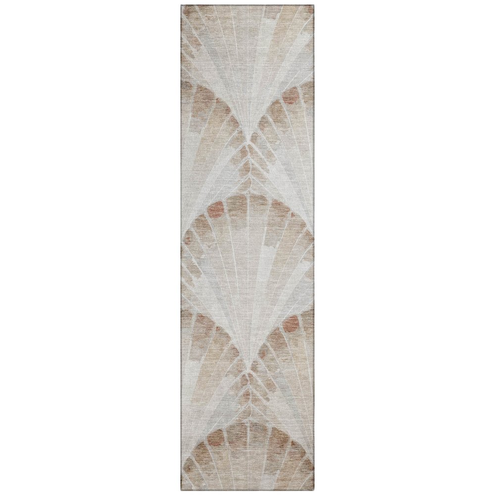 Machine Washable Indoor/Outdoor Chantille ACN2401 Brown 2'3" x 7'6" Runner Rug. Picture 1