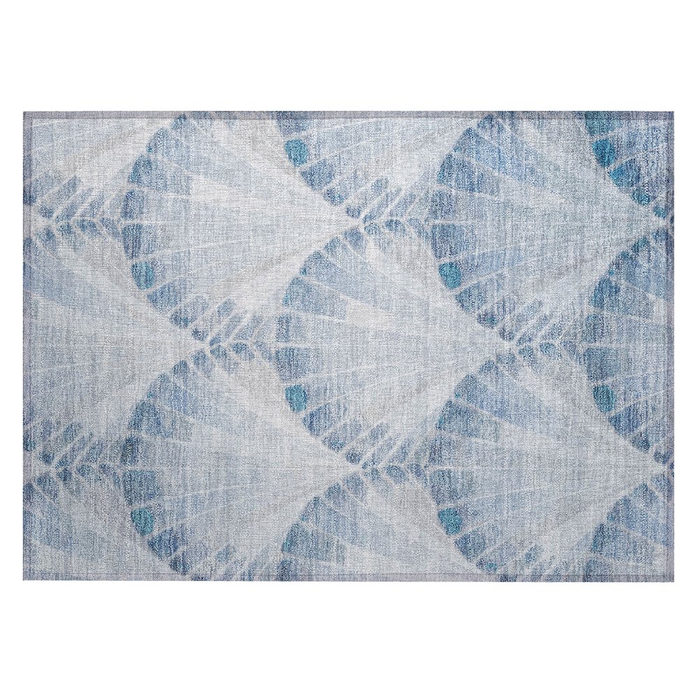 Machine Washable Indoor/Outdoor Chantille ACN2401 Blue 1'8" x 2'6" Rug. Picture 1