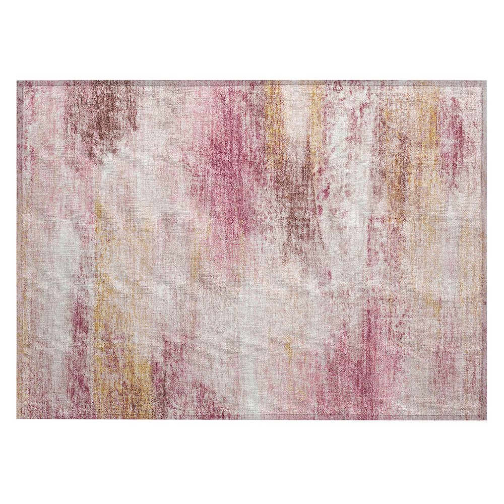 Machine Washable Indoor/Outdoor Chantille ACN2402 Pink 1'8" x 2'6" Rug. Picture 1