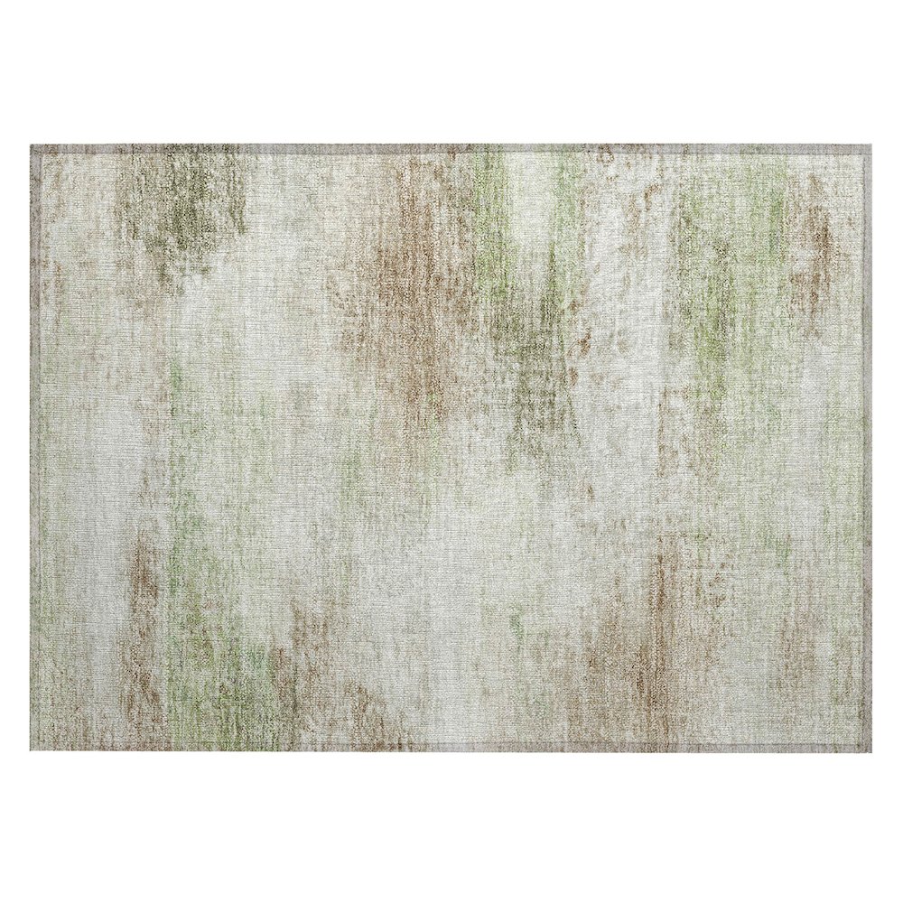 Machine Washable Indoor/Outdoor Chantille ACN2402 Brown 1'8" x 2'6" Rug. Picture 1