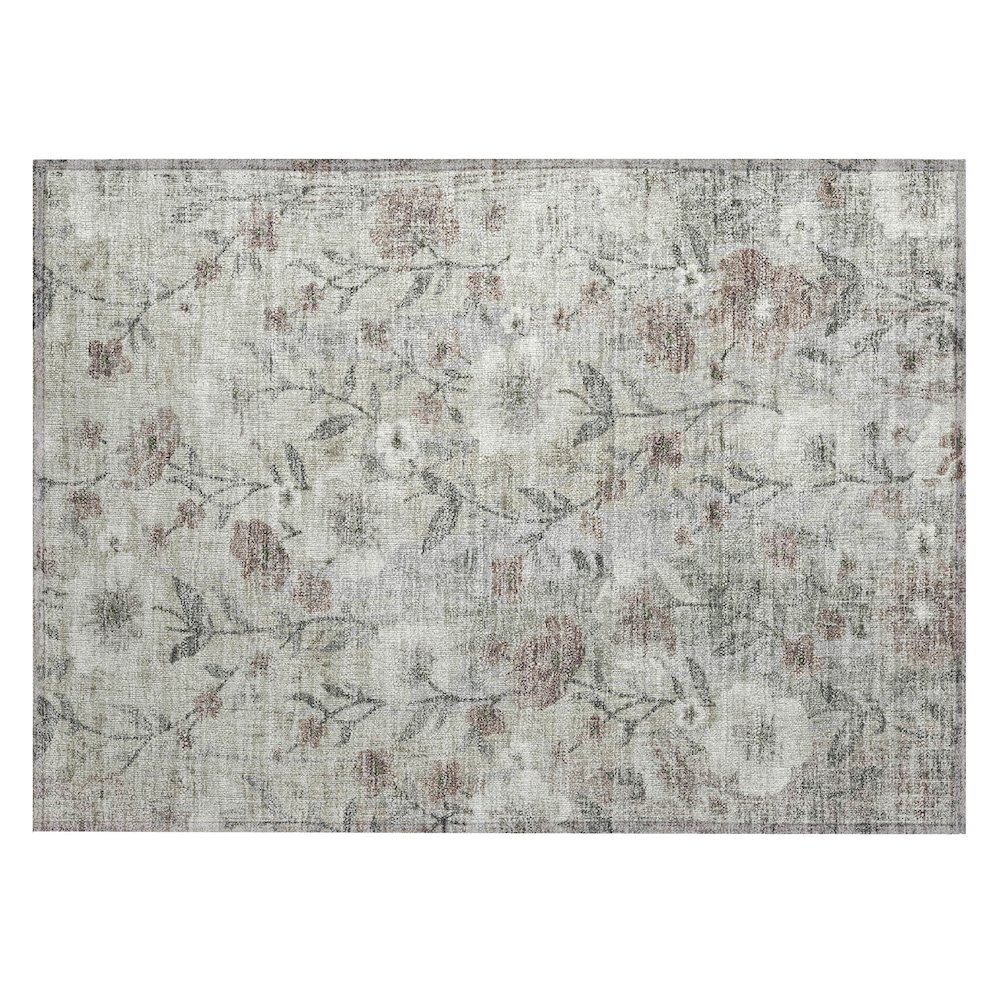 Machine Washable Indoor/Outdoor Chantille ACN2403 Brown 1'8" x 2'6" Rug. Picture 1